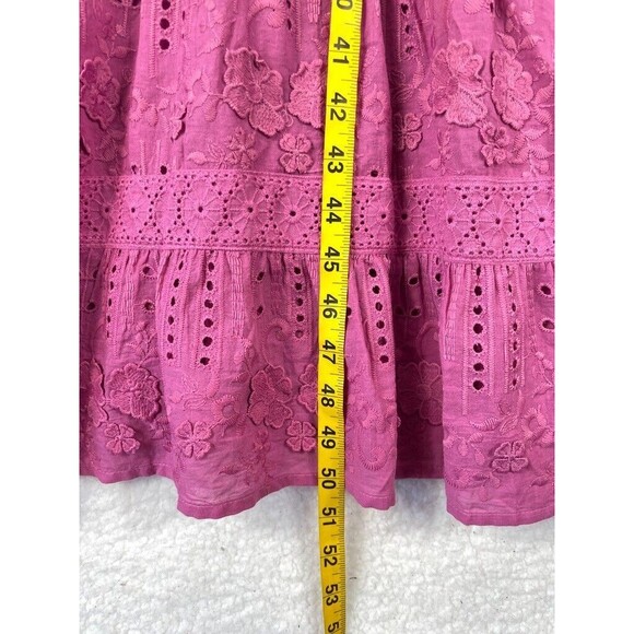Adelyn Rae Dress Women’s Pink Katina Embroidered Cut Out Midi Feminine L NWT - Picture 7 of 9